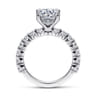 Brosnan - 14K White Gold Round Diamond Engagement Ring - 1.03 ct