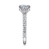Brosnan - 14K White Gold Round Diamond Engagement Ring - 1.03 ct