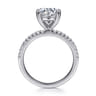 Amata - 14K White Gold Round Diamond Engagement Ring - 0.15 ct