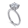 Amata - 14K White Gold Round Diamond Engagement Ring - 0.15 ct