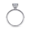 Amata - 14K White Gold Round Diamond Engagement Ring - 0.15 ct