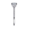 Amata - 14K White Gold Round Diamond Engagement Ring - 0.15 ct