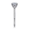 Amata - 14K White Gold Round Diamond Engagement Ring - 0.14 ct