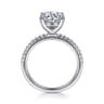 Amata - 14K White Gold Round Diamond Engagement Ring - 0.14 ct
