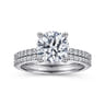 Amata - 14K White Gold Round Diamond Engagement Ring - 0.14 ct
