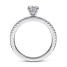 Stefanie - 14K White Gold Round Diamond Engagement Ring - 0.19 ct
