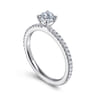 Stefanie - 14K White Gold Round Diamond Engagement Ring - 0.19 ct