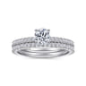Stefanie - 14K White Gold Round Diamond Engagement Ring - 0.19 ct