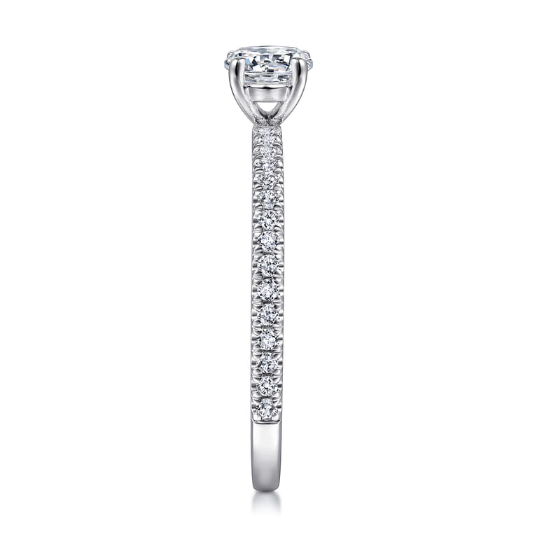 Stefanie - 14K White Gold Round Diamond Engagement Ring - 0.19 ct - Shot 5