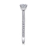 Stefanie - 14K White Gold Round Diamond Engagement Ring - 0.19 ct