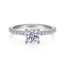 Ulani - 14K White Gold Round Diamond Engagement Ring - 0.3 ct