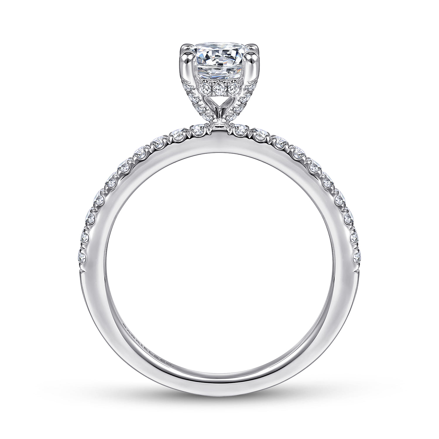 Ulani - 14K White Gold Round Diamond Engagement Ring - 0.3 ct - Shot 2