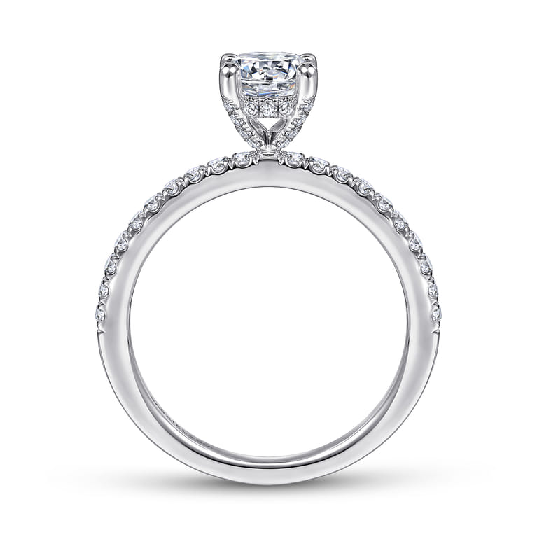 Ulani - 14K White Gold Round Diamond Engagement Ring - 0.3 ct - Shot 2