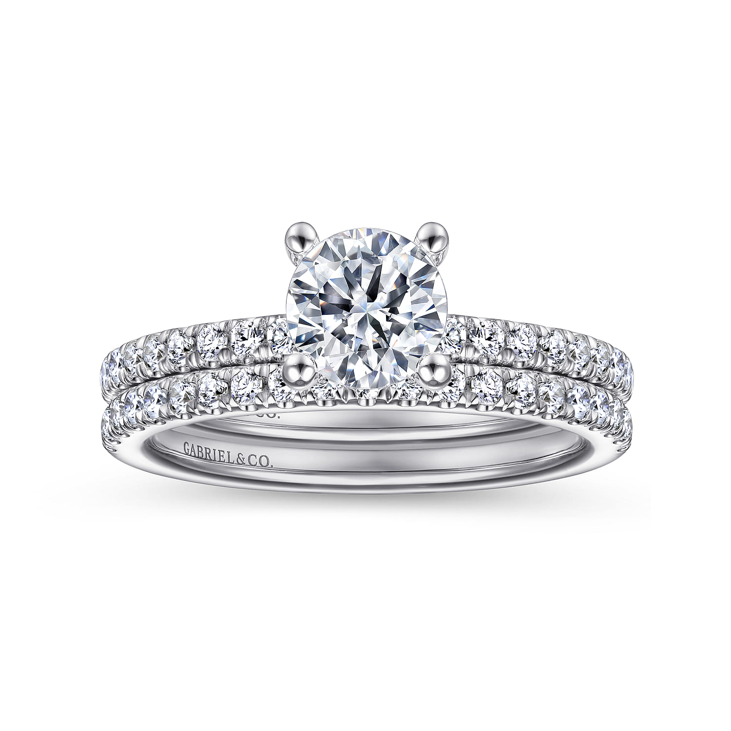 Ulani - 14K White Gold Round Diamond Engagement Ring - 0.3 ct - Shot 4