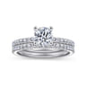 Ulani - 14K White Gold Round Diamond Engagement Ring - 0.3 ct