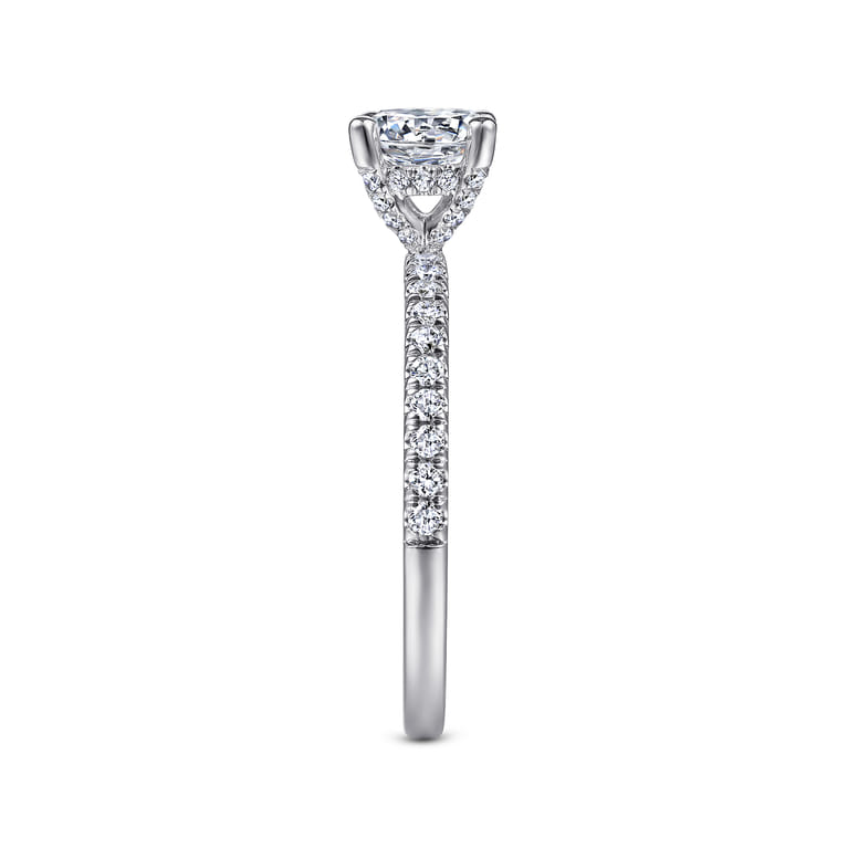Ulani - 14K White Gold Round Diamond Engagement Ring - 0.3 ct - Shot 5