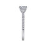 Ulani - 14K White Gold Round Diamond Engagement Ring - 0.3 ct