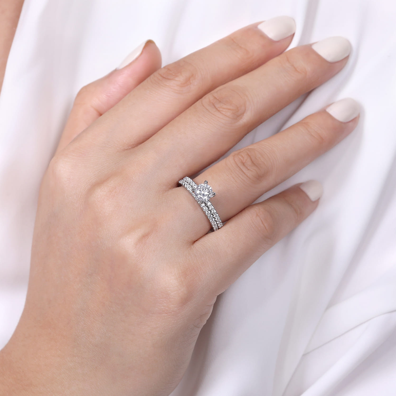 Ulani - 14K White Gold Round Diamond Engagement Ring - 0.3 ct - Shot 6