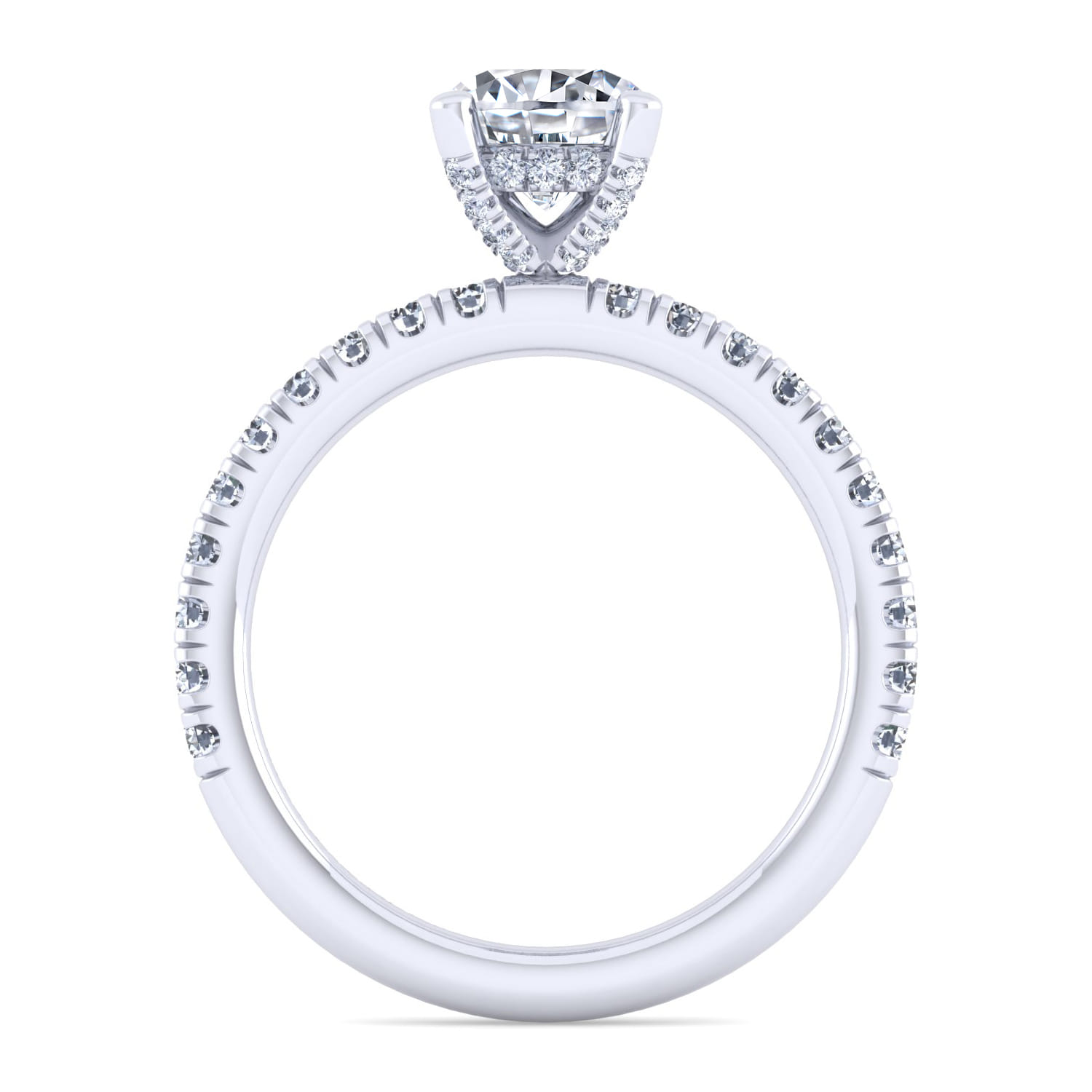 Ulani - 14K White Gold Round Diamond Engagement Ring - 0.5 ct - Shot 2