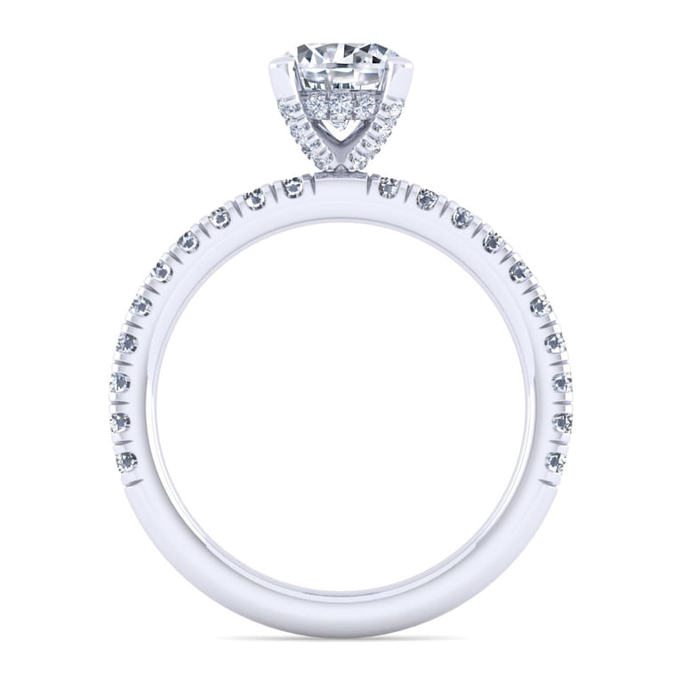 Ulani - 14K White Gold Round Diamond Engagement Ring - 0.5 ct - Shot 2