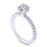 Ulani - 14K White Gold Round Diamond Engagement Ring - 0.5 ct