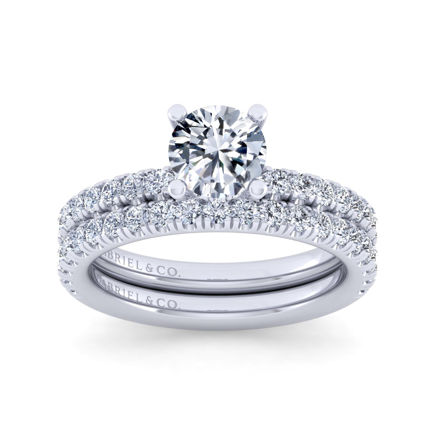Ulani - 14K White Gold Round Diamond Engagement Ring - 0.5 ct - Shot 4
