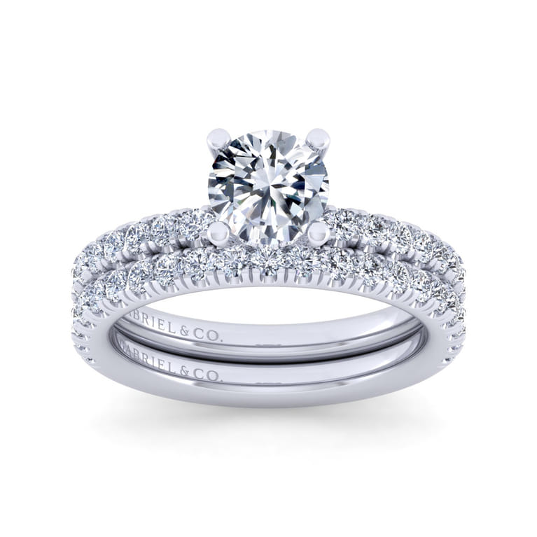 Ulani - 14K White Gold Round Diamond Engagement Ring - 0.5 ct - Shot 4