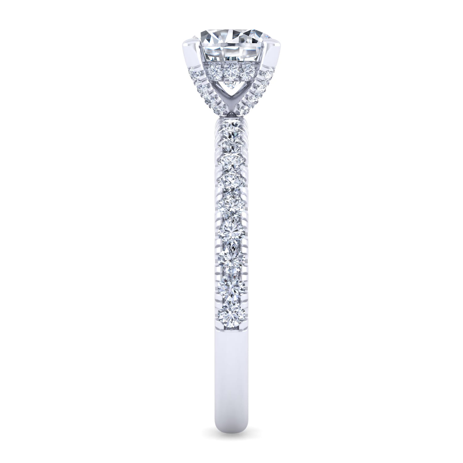 Ulani - 14K White Gold Round Diamond Engagement Ring - 0.5 ct - Shot 5