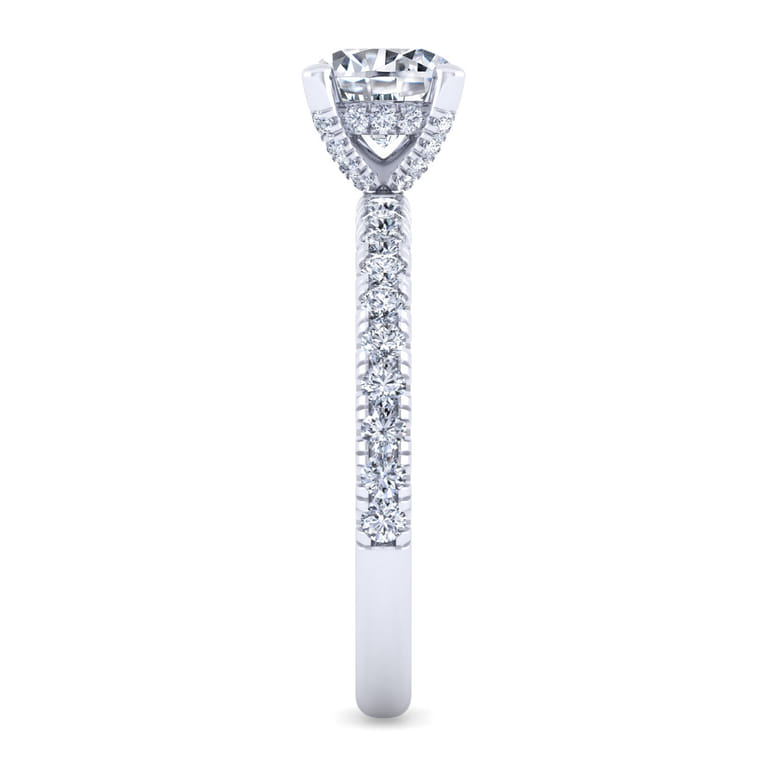 Ulani - 14K White Gold Round Diamond Engagement Ring - 0.5 ct - Shot 5