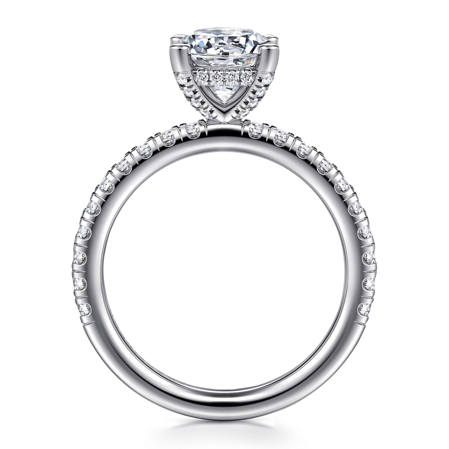 Ulani - 14K White Gold Round Diamond Engagement Ring - 0.51 ct - Shot 2