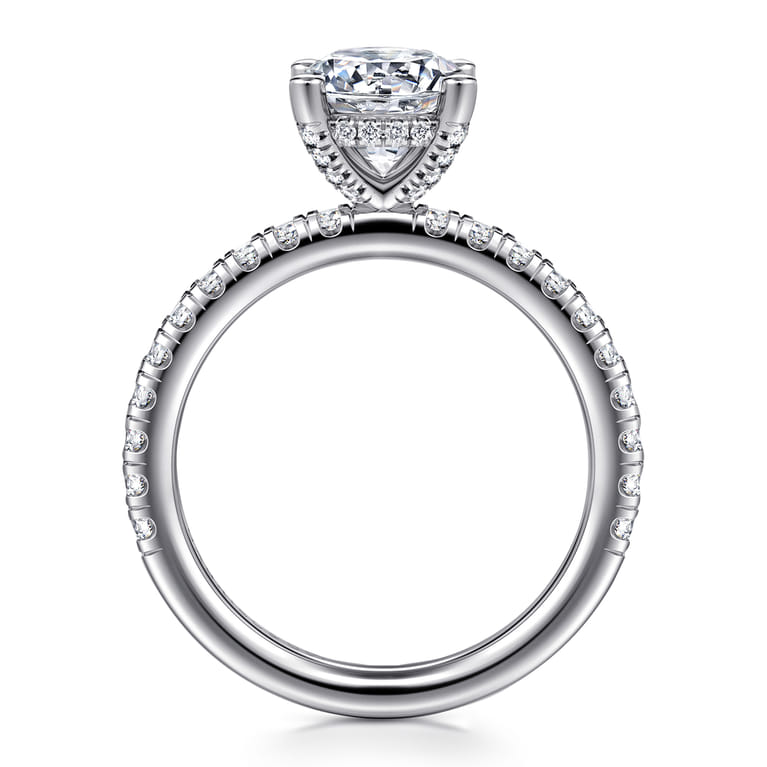Ulani - 14K White Gold Round Diamond Engagement Ring - 0.51 ct - Shot 2