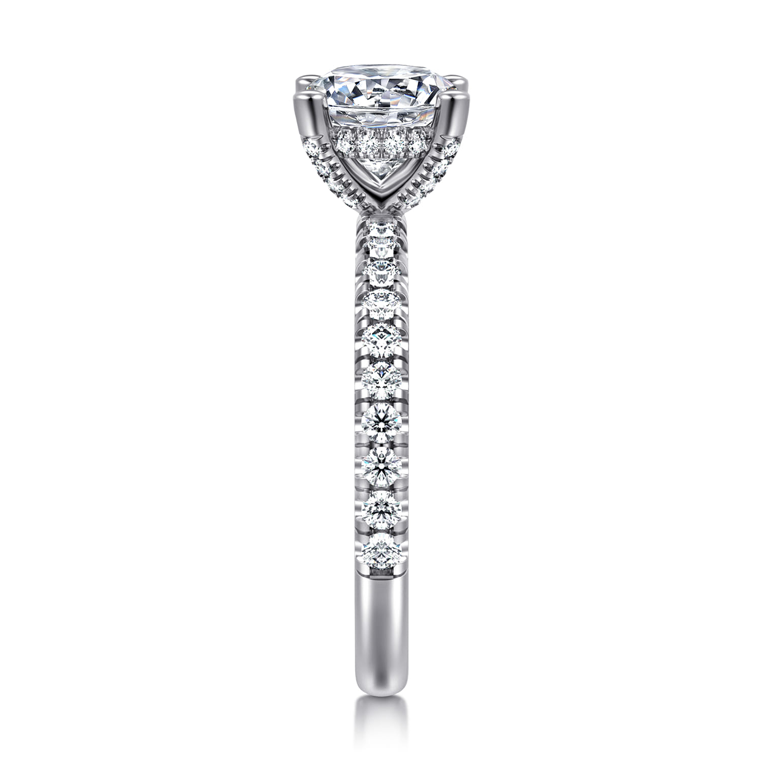 Ulani - 14K White Gold Round Diamond Engagement Ring - 0.51 ct - Shot 5
