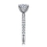 Ulani - 14K White Gold Round Diamond Engagement Ring - 0.51 ct