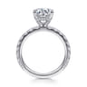 Ulani - 14K White Gold Round Diamond Engagement Ring - 0.96 ct