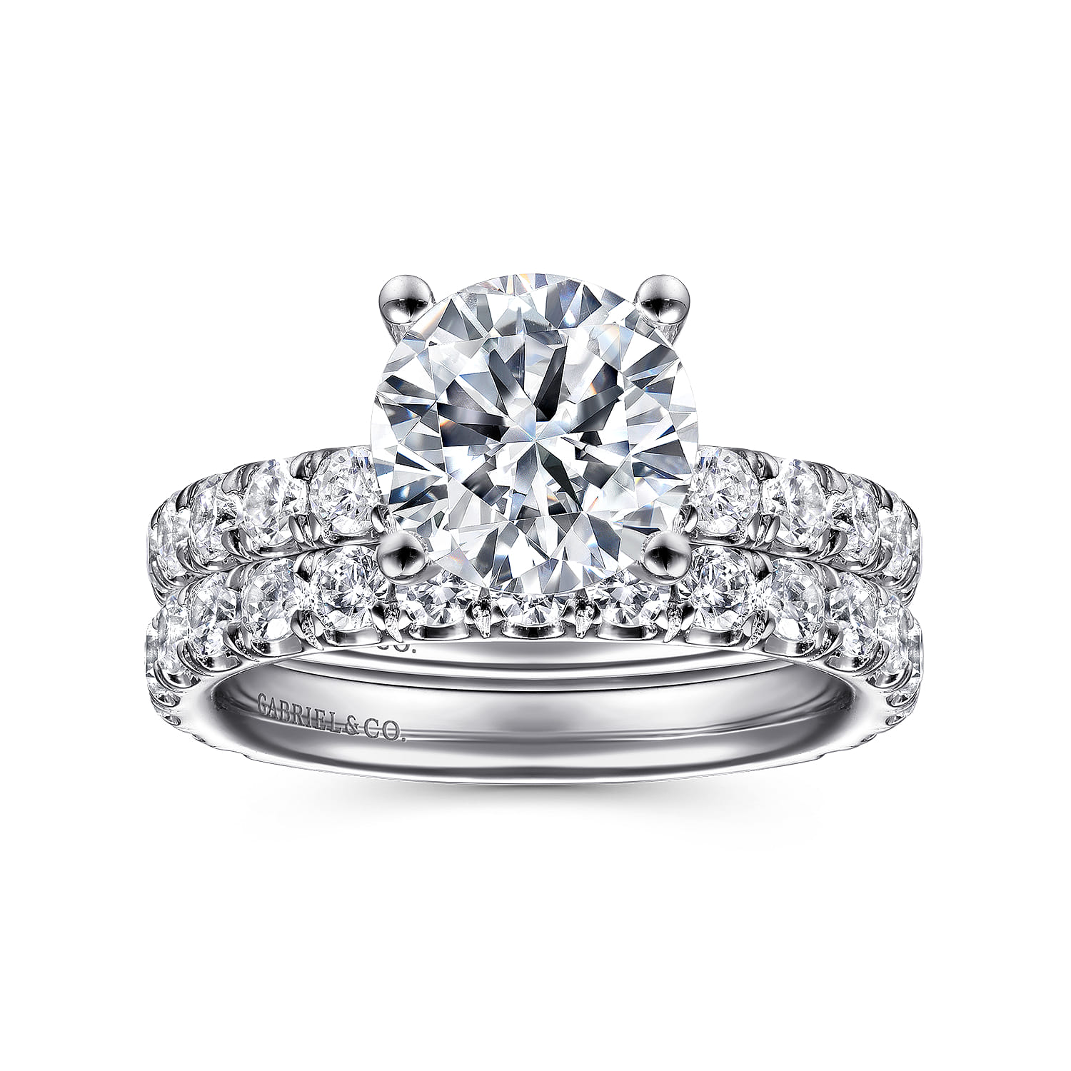 Ulani - 14K White Gold Round Diamond Engagement Ring - 0.96 ct - Shot 4