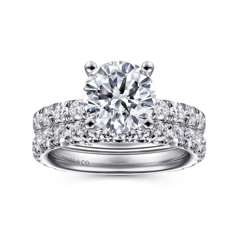 Ulani - 14K White Gold Round Diamond Engagement Ring - 0.96 ct - Shot 4