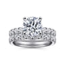 Ulani - 14K White Gold Round Diamond Engagement Ring - 0.96 ct