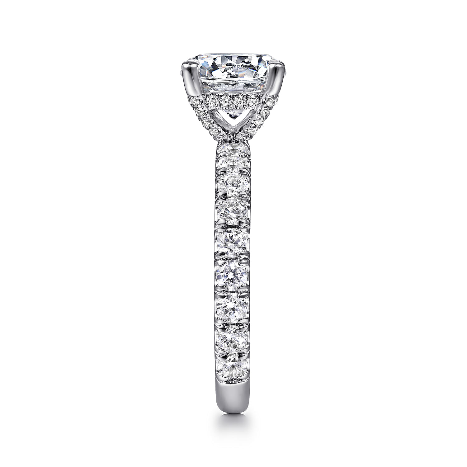 Ulani - 14K White Gold Round Diamond Engagement Ring - 0.96 ct - Shot 5