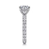 Ulani - 14K White Gold Round Diamond Engagement Ring - 0.96 ct