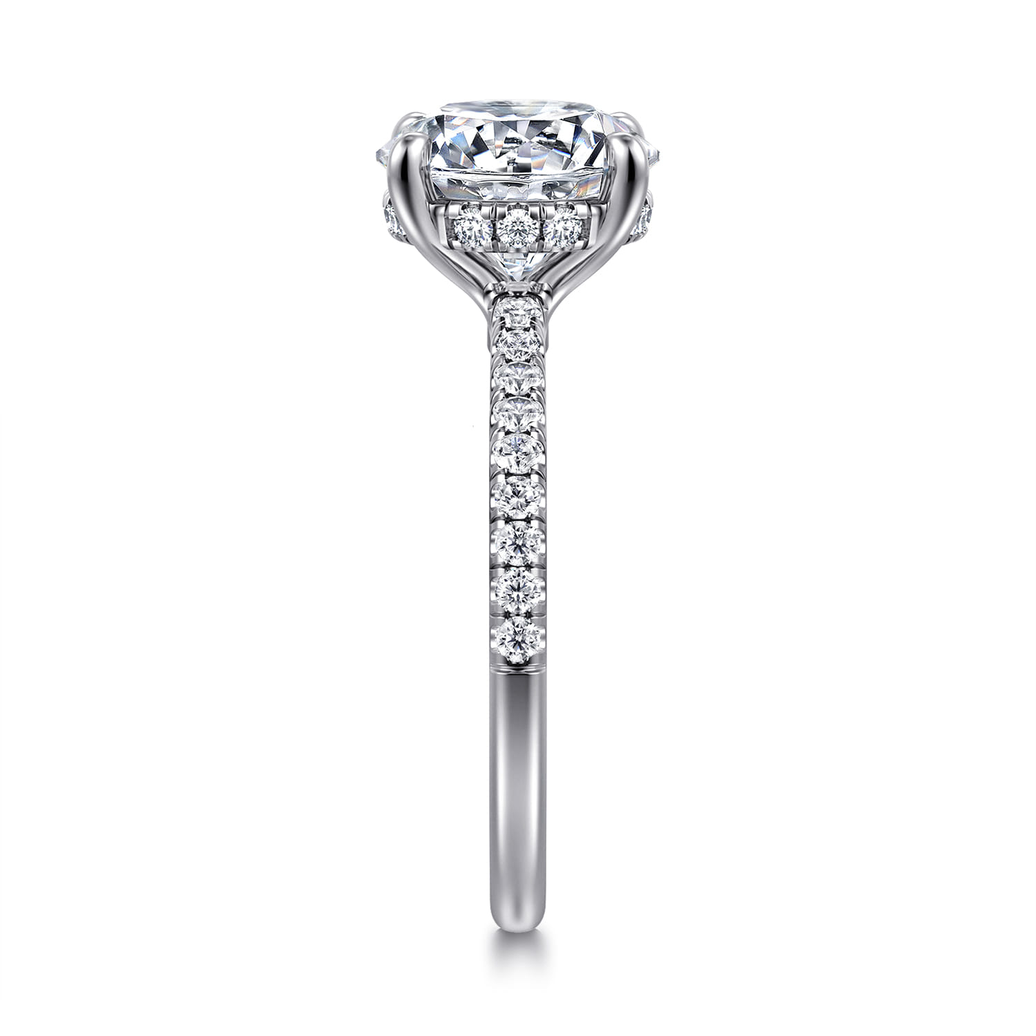 Broderick - 14K White Gold Round Diamond Engagement Ring - 0.33 ct - Shot 4