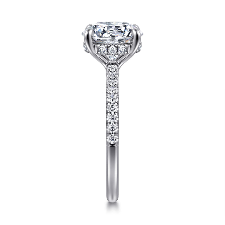Broderick - 14K White Gold Round Diamond Engagement Ring - 0.33 ct - Shot 4