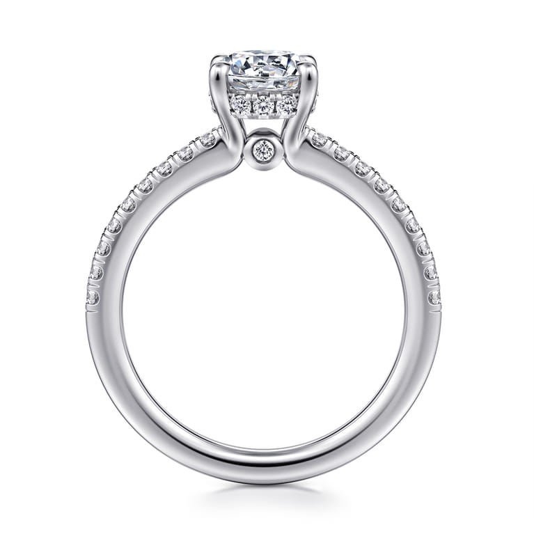 Broderick - 14K White Gold Round Diamond Engagement Ring - 0.28 ct - Shot 2