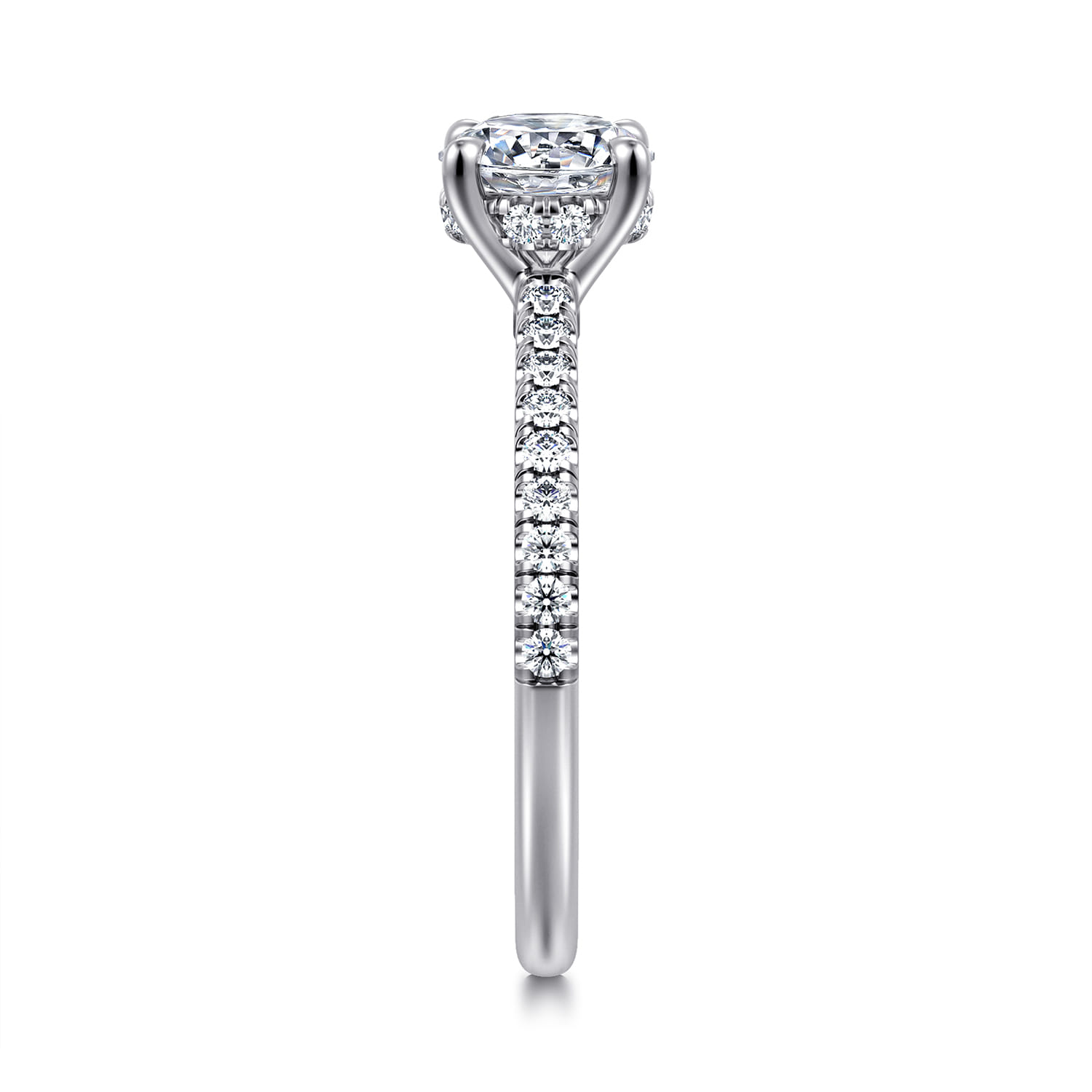 Broderick - 14K White Gold Round Diamond Engagement Ring - 0.28 ct - Shot 5