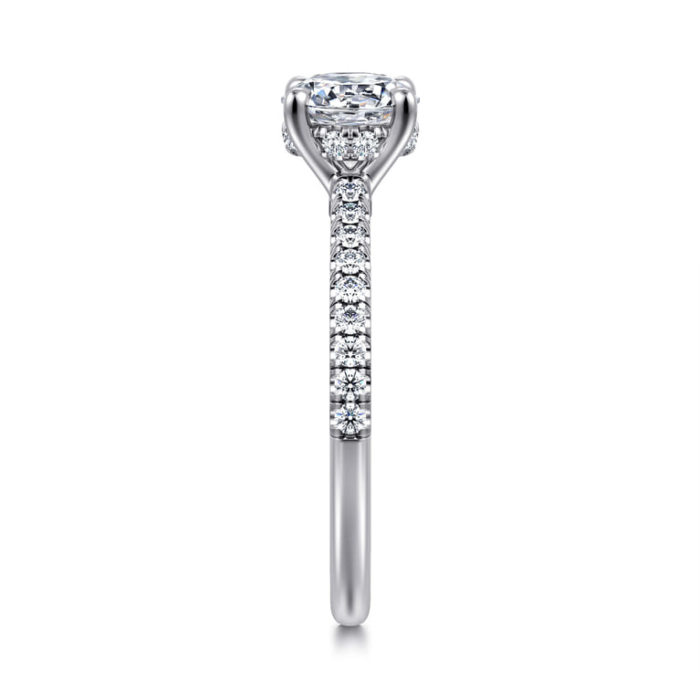 Broderick - 14K White Gold Round Diamond Engagement Ring - 0.28 ct - Shot 5