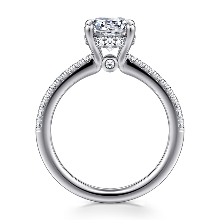 Broderick - 14K White Gold Round Diamond Engagement Ring - 0.3 ct - Shot 2