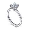 Broderick - 14K White Gold Round Diamond Engagement Ring - 0.3 ct