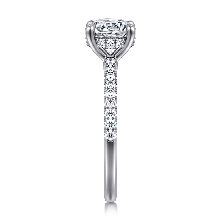Broderick - 14K White Gold Round Diamond Engagement Ring - 0.3 ct - Shot 4