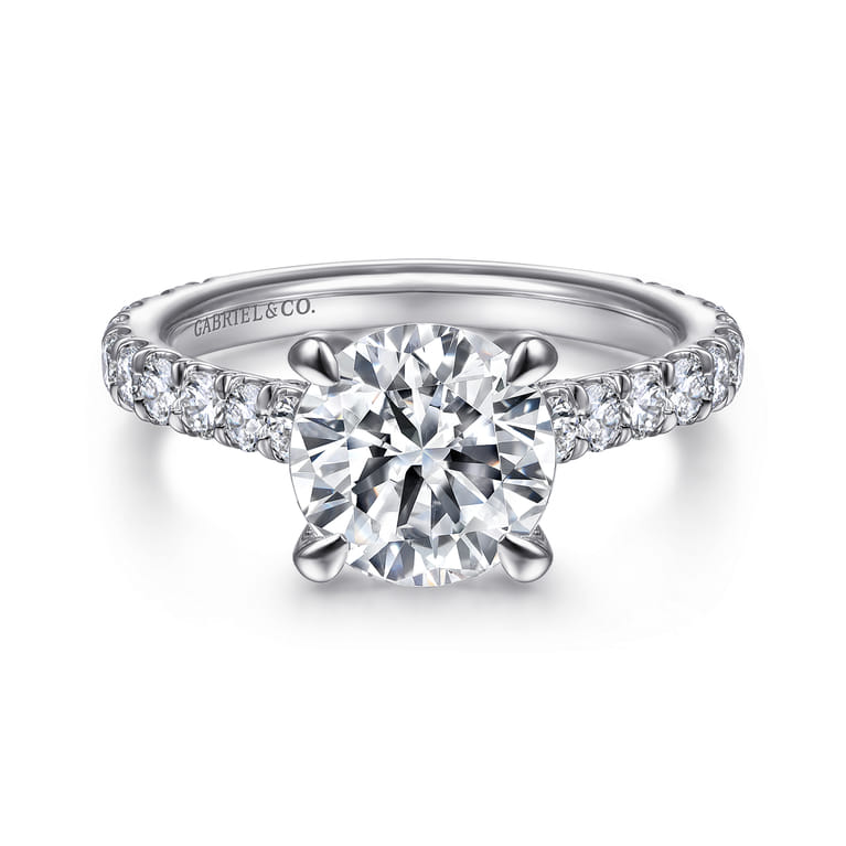 Charleston - 14K White Gold Diamond Engagement Ring - 1.03 ct - Shot 1