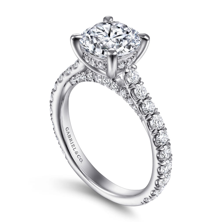 Charleston - 14K White Gold Diamond Engagement Ring - 1.03 ct - Shot 3