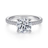 Charleston - 14K White Gold Round Diamond Engagement Ring - 0.55 ct